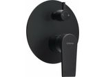 Sapho Kai - Miscelatore Da Incasso Per Doccia Con Corpo, 2 Uscite, Nero Opaco KA43/15