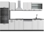 Vicco Cucina Componibile R-Line, 300 Cm Con Armadio Alto, Senza Piano Di Lavoro, Bianco Casa Di Campagna/Antracite