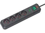 Brennenstuhl "Eco-Line"", 4 Vie, Nero (1159701)"