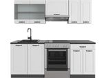 Vicco Cucina Componibile R-Line, 200 Cm Senza Piano Di Lavoro, Bianco Casa Di Campagna/Antracite
