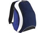 Zaino Bagbase Teamwear, 21 Litri BC1314 (Taglia Unica) (Blu Scuro/Blu Reale/Bianco)