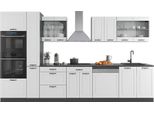 Vicco Cucina Componibile R-Line, 350 Cm Con Armadio Alto, Senza Piano Di Lavoro, Bianco Casa Di Campagna/Antracite