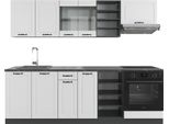 Vicco Cucina Componibile R-Line, 240 Cm Senza Piano Di Lavoro, Bianco Casa Di Campagna/Antracite