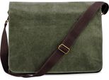 Borsa Di Tela Quadra Vintage / Borsa A Tracolla, 14 L (2 Pezzi/Confezione) BC4484 (Taglia Unica) (Verde Militare)