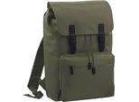 Zaino / Zaino Per Laptop Bagbase Heritage, Per Laptop Fino A 17 Pollici BC2540 (Taglia Unica) (Oliva/Nero)