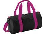 Bagbase Mini Barrel Borsa Sportiva BC3662 (Taglia Unica) (Nero/Fucsia)