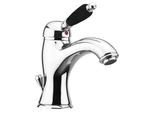 Sapho Kirké Black - Miscelatore Per Lavabo Con Bocca Di Erogazione, Cromo KI02NC