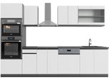 Vicco Cucina Componibile R-Line, 300 Cm Con Armadio Alto, Pt Antracite, Bianco/Antracite