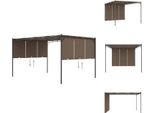 Vidaxl Padiglione Da Giardino Con Tenda Laterale 4X3X2,25 M Taupe - Padiglioni E Tende Per Feste