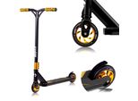 Lionelo Monopattino Acrobatico Whizz City Scooter Monopattino A Pedali Per Bambini Monopattino Divertente In Alluminio Anodizzato Extra Resistente, ABEC-9 - Nero Giallo
