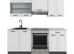 Vicco Cucina Componibile R-Line, 200 Cm , Pt Marmo, Bianco Casa Di Campagna/Antracite