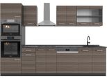 Vicco Cucina Componibile R-Line, 300 Cm Con Armadio Alto, Pl Antracite, Grigio Nobile/Antracite