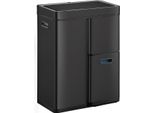 Eko - Mirage Plus Sensor Recycler Abfalleimer 30+15+15 Litri - Acciaio Verniciato A Polvere Plastica - Schwarz