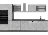 Vicco Cucina Completa R-Line, 350 Cm , Pl Antracite, Calcestruzzo/Antracite