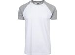 Urban Classics - Maglietta Raglan A Contrasto Bianco / Grigio - M