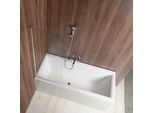 Aqualine Vilma - Schermo Da Bagno 600X1400 Mm, Cromo/Vetro Chiaro AQ6014