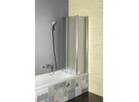 Aqualine Vanda - Schermo Da Bagno 1000X1400 Mm, Cromo/Vetro Smerigliato AQ1140