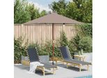 Vidaxl Ombrellone Con Asta In Legno 150X200 Cm Taupe