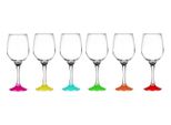 6 Bicchieri Da Vino 250Ml Con Piedini Colorati Bicchiere Da Vino Bicchieri Da Vino Bianco Bicchieri Da Vino Rosso Calici Da Vino