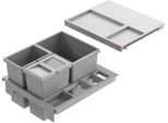 Cestino Hailo 3620511 Separato-K 500 Inserto 2X 8 + 18 Litri Grigio Chiaro