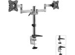 Maclean MC-714 Braccio Per Monitor Da Tavolo Pieghevole A 360° Supporto Per Doppio Monitor Monitor Lcd Led Vesa 75X75 100X100 Casa-Ufficio