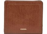Fossil Pelle Portafoglio Logan Rfid Small Bifold Brown Marrone