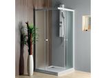 Cabina Doccia Quadrata Alain 900X900Mm, Vetro Mattone