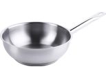 Padella Contacto In Acciaio Inox 18/10 Ø20 Cm Con Manico Tubolare E Bordo Versatore, Adatta All'induzione, Base A Capsula, Casseruola Senza Coperchio
