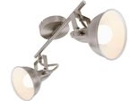 Lampada Da Soffitto Con Faretti 2Xe14 Orientabile E Inclinabile 40 W Metallo Bianco Satinato Briloner