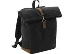 Zaino Quadra Heritage In Tela Cerata Con Accenti In Pelle RW7077 (Taglia Unica) (Nero)