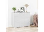 Vidaxl Credenza Bianca Lucida 88X30X70 Cm Materiale A Base Di Legno