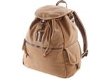 Zaino Quadra In Tela Vintage - 18 Litri (2 Pezzi/Confezione) BC4191 (Taglia Unica) (Sahara)