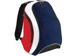 Zaino Bagbase Teamwear, 21 Litri (2 Pezzi/Confezione) BC4203 (Taglia Unica) (Blu Scuro/Rosso/Bianco)