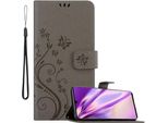 Cadorabo Cover Per Huawei P30 Cover Protettiva In Grigio Cover Protettiva Cover Per Telefono Cellulare Cover Fiori Custodia Fiore