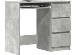 Scrivania Grigio Cemento 90X45X76 Cm Materiale A Base Di Legno
