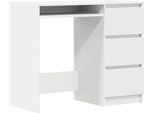 Scrivania Bianca 90X45X76 Cm In Materiale Ligneo