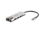D-Link DUB-M520 Replicatore Di Porte E Docking Station Per Laptop Cablato Thunderbolt 3 Alluminio, Nero