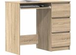 Scrivania Sonoma Rovere 90X45X76 Cm Materiale A Base Di Legno