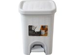 Stefanplast 30100 Cestino Per Rifiuti, In Plastica Effetto Rattan, 20,5 X 20,5 X 28 Cm