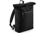 Bagbase Zaino Unisex Recycle Roll-Top PC4045 (Taglia Unica) (Nero)
