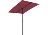 Vidaxl Ombrellone Con Palo In Alluminio 2X1,5 M Rosso Bordeaux