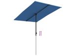 Vidaxl Ombrellone Con Palo In Alluminio 2X1,5 M Azzurro