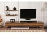 Skye Decor, Nirvana - Teak, Bianco, Mobile Tv, Bianco, 100% Pannello Truciolato Rivestito In Melammina, 180 X 29,5 X 41,7 Cm