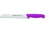 Coltello Da Pane Arcos Color - Prof 291431 In Acciaio Inox Nitrum E Polipropilene Mango Ergonomico Color Fuscia E Lama Da 20 Cm, Vetrina
