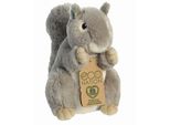 Aurora World Aurora, 35011, Eco Nation, Scoiattolo, 20 Cm, Peluche, Grigio E Bianco