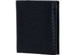 Bugatti Pelle Portafoglio Comet Portrait Wallet Black Nero