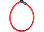 Abus 4408C - Serratura A Combinazione - Cavo In Acciaio Lungo 65 Cm Con Rivestimento In Plastica - Livello Di Sicurezza Abus 2 - Rosso