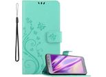 Cadorabo Cover Per Samsung Galaxy J4 2018 Cover Protettiva In Turchese Cover Protettiva Cover Per Telefono Cellulare Custodia Fiori Custodia Fiori