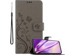 Cadorabo Cover Per Huawei Nova 4 Cover Protettiva In Grigio Cover Protettiva Cover Per Telefono Cellulare Cover Fiori Custodia Fiore