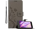 Cadorabo Cover Per Motorola Moto C Cover Protettiva In Grigio Cover Protettiva Cover Per Telefono Cellulare Cover Fiori Custodia Fiore